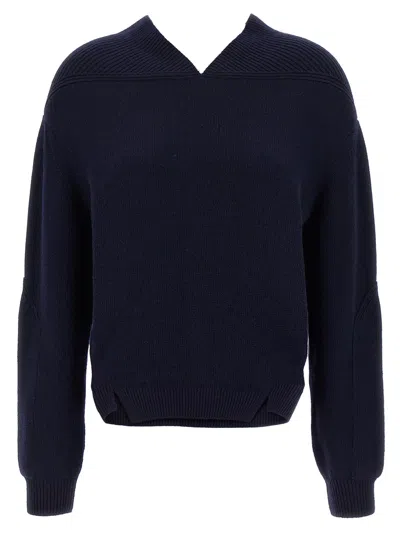 Victoria Beckham Blue Wool Women's Cardigan