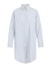 Victoria Beckham Yellow Chamomile Organic Cotton Wrap Front Blouse In Blue