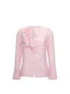 Victoria Beckham Blusa Ruffles Shirt, Blouse Pink In Pink