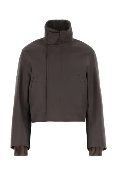 Victoria Beckham Cropped Quilted Jacket In Brown