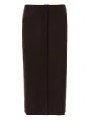 Victoria Beckham Wool Blend Button Detailing High Waist Skirt