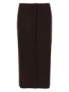 Victoria Beckham Bottoni' Midi Skirt In Brown