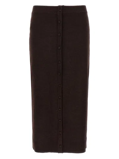 VICTORIA BECKHAM BOTTONI MIDI SKIRT