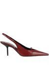 Victoria Beckham Pointed Toe Slingback Pumps With Bow Detail In Red