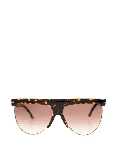 Victoria Beckham Browline-frame Sunglasses In Brown