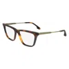 Victoria Beckham Brown Acetate Glasses (frames) In Burgundy