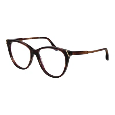 Victoria Beckham Brown Acetate Glasses (frames) In Black