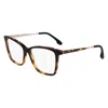 Victoria Beckham Brown Acetate Glasses (frames) In Black
