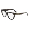 Victoria Beckham Brown Acetate Glasses (frames) In Black