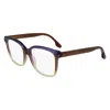 Victoria Beckham Brown Acetate Glasses (frames) In Multi