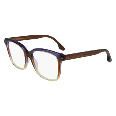 Victoria Beckham Brown Acetate Glasses (frames) In Multi