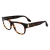 Victoria Beckham Brown Acetate Glasses (frames) In Multi