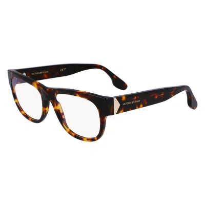 Victoria Beckham Brown Acetate Glasses (frames) In Multi
