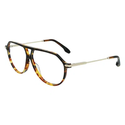 Victoria Beckham Brown Acetate Glasses (frames) In Multi