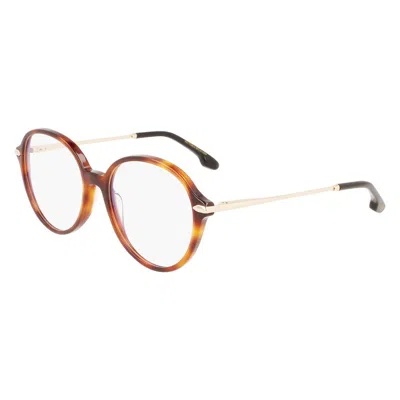 Victoria Beckham Brown Acetate Glasses (frames) In Multi