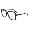 Victoria Beckham Brown Acetate Glasses (frames) In Multi