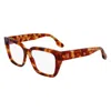 Victoria Beckham Brown Acetate Glasses (frames) In Red