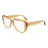 Victoria Beckham Brown Acetate Glasses (frames) In Yellow