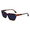 Victoria Beckham Tortoiseshell Patterned Wayfarer Sunglasses In Brown
