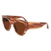 Victoria Beckham Brown Acetate Sunglasses In Brown