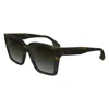 Victoria Beckham Brown Acetate Sunglasses In Green