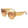 Victoria Beckham Brown Acetate Sunglasses In Gold