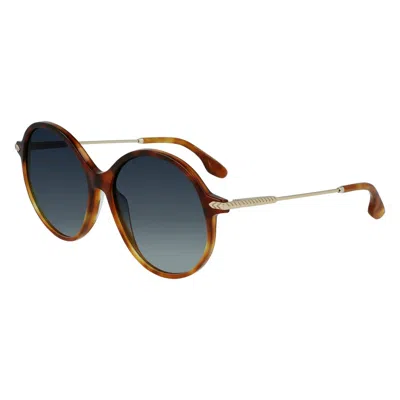 Victoria Beckham Brown Acetate Sunglasses In Blue