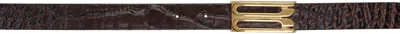 Victoria Beckham Brown Frame Belt In Dark Brown