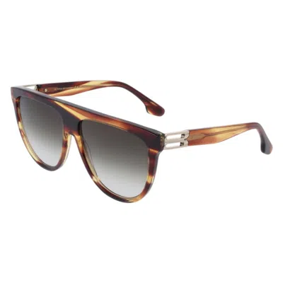 VICTORIA BECKHAM VICTORIA BECKHAM BROWN GRADIENT BROWLINE LADIES SUNGLASSES VB680S 234 58