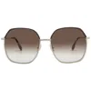 Victoria Beckham Brown Gradient Irregular Ladies Sunglasses Vb206s 702 59 In Brown