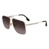 Victoria Beckham Brown Gradient Navigator Ladies Sunglasses Vb240s 702 58 In Brown