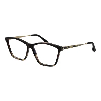 Victoria Beckham Brown Metal Glasses (frames) In Black