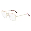 Victoria Beckham Brown Metal Glasses (frames) In Gold