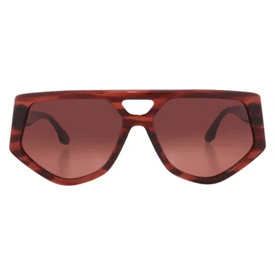 Victoria Beckham Brown Pilot Ladies Sunglasses Vb681s 618 58 In Red