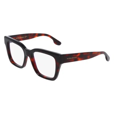 Victoria Beckham Brown Plastic Glasses (frames) In Black