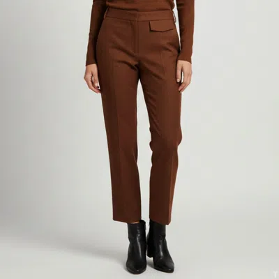 Pre-owned Victoria Beckham Brown Wool Regular Fit Trousers S