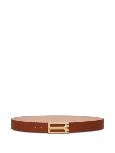 Victoria Beckham Buckle Belt In Brown