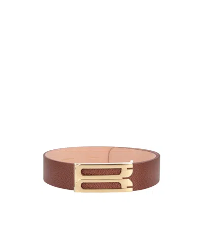 Victoria Beckham Buckle Belt In Brown