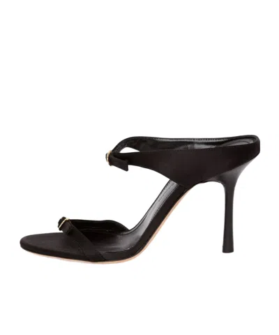 Victoria Beckham Buckle-embellished 100mm Leather Heels In Black
