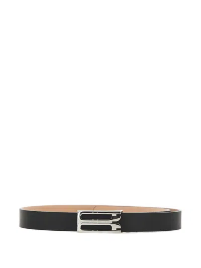 Victoria Beckham Buckle Leather Belt In Black