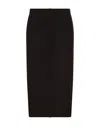 Victoria Beckham Button Detail Midi Skirt In Black