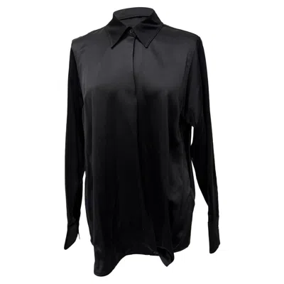 Victoria Beckham Button Down Blouse In Black Silk