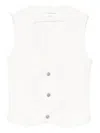 Victoria Beckham Button-fastening Sleeveless Vest In White