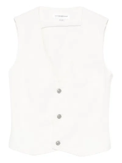 VICTORIA BECKHAM BUTTON-FASTENING SLEEVELESS VEST
