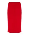 Victoria Beckham Button-front Fitted Skirt In Red