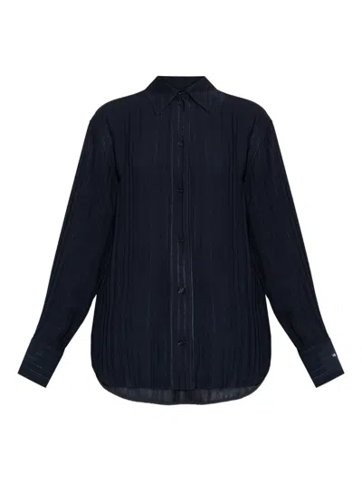 Victoria Beckham Buttoned Blue Shirt