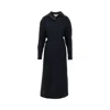 Victoria Beckham Women Black Long Sleeve Polo Collar Midi Dress, Xs Luxury Dresses For Women Darveys In Black
