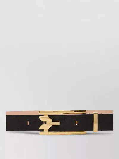 Victoria Beckham Calf Leather Belt In Black