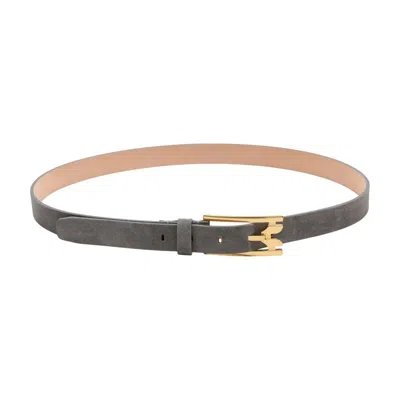 Victoria Beckham Calfskin Leather Belt In Black