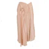 Victoria Beckham Cami Flower Detail Midi Skirt In Peach Viscose In Pink